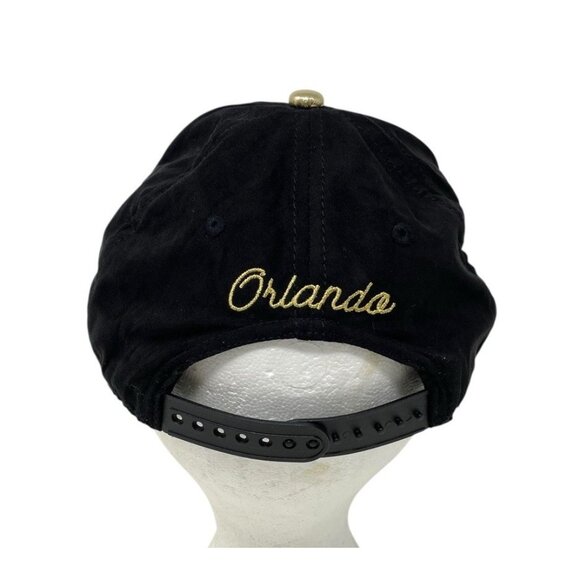 Hard‎ Rock Cafe Metallic Gold & Black Snapback Hat Orlando Embroidered NWOT GLAM